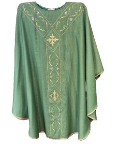 Light Green Chasuble with Gold Pattern