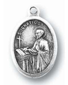 St Ignatius of Loyola Oxidized Medal 