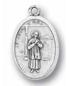 St John Vianney Oxidized Medal 