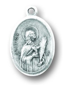St Lucy Oxidized Medal 