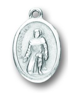St Peregrine Oxidized Medal