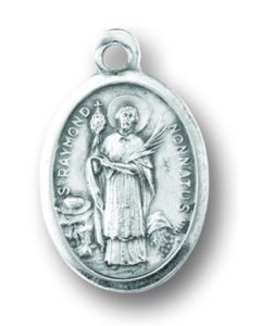 St Raymond Oxidized Medal 