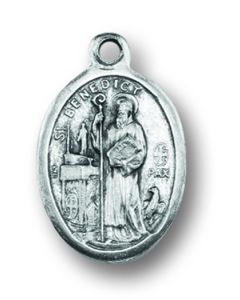 St Benedict Oxidized Medal 