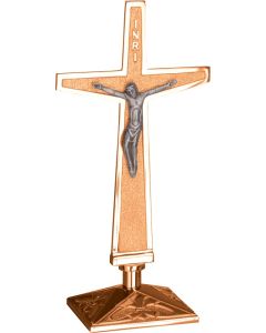 200-133 Altar Crucifix Shown in High Polish Bronze with Aluminum Corpus