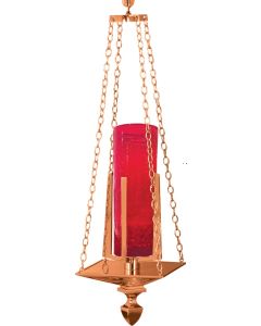 200-50 Hanging Sanctuary Lamp Shown in High Polish Bronze
