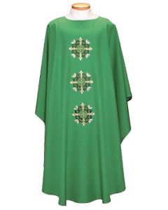 Chasuble with Flowers around Triple Cross