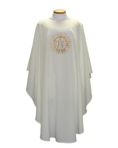 Chasuble with IHS in Gold Rays