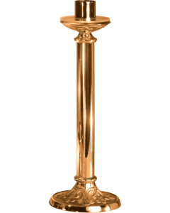 232-227 Low Profile Paschal Candlestick 28" Shown in High Polish Bronze