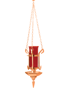 200-50 Hanging Sanctuary Lamp Shown in High Polish Bronze