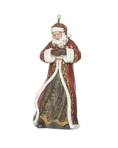 Santa with Cardinal Ornament