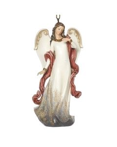 Angel with Cardinal Ornament
