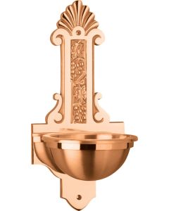 401-83C Holy Water Font 16" Shown in High Polish Bronze