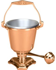 499-29 Holy Water Pot and Sprinkler High Polish Brass