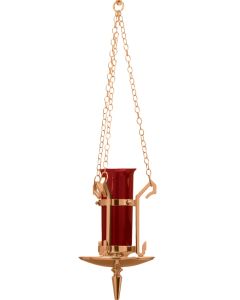 537-50 Hanging Sanctuary lamp Shown in High Polish Bronze