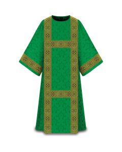 Green Dalmatic type IV. Adorned with beautifully woven galloon, Duomo Man-made fibers