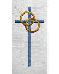 Deacon Stole with Cross and Wedding Rings 716