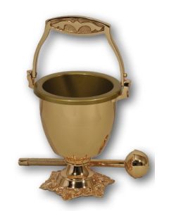 81PS30 Holy Water Pot and Sprinkler 8130 Regal Bronze