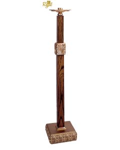 97FC25-W Fixed Floor Candlestick 9725 Regal Empire Bronze