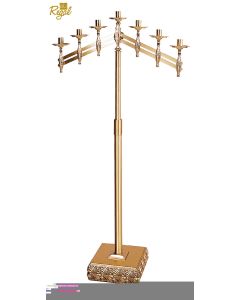 97FCL25 Multi-Lite Floor Candlestick 9725 Regal Empire Bronze