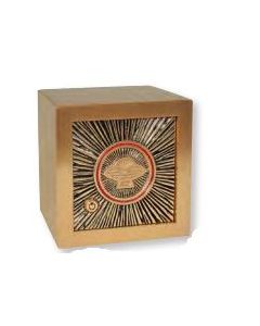 Chapel, Tabernacle 97TAB6 Made of Bronze. Bas Relief Sculpted Decoration of Statuary Bronze Finish. Hand Applied Enamel Colors. Interiors Lined With
White Silk and Aromatic Cedar.