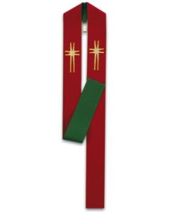 Reversible Overlay Stole with Cross