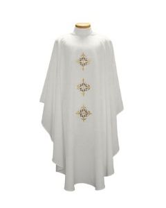 Red 2027 Chasuble with Triple Cross with Crown of Thorns. Beau Veste