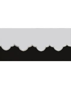Altar Cloth Scalloped with White Silk Embroidered PX - 52" width, 100% Linen
