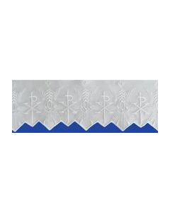 Altar Cloth with Dove and PX, White or Gold Silk Embroidery, 100% Linen