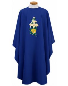 White Chasuble Cross and Lily, Beau Veste 841