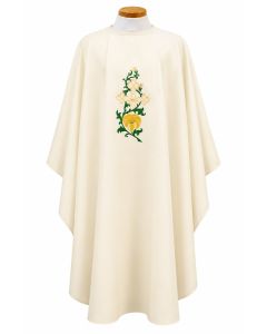 White Chasuble Cross and Lily, Beau Veste 841