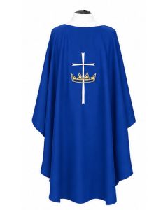 Chasuble Beau Veste Cross and Crown 100% Polyester BV842