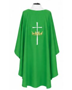 Chasuble Beau Veste Cross and Crown 100% Polyester BV842