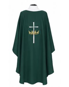 Chasuble Beau Veste Cross and Crown 100% Polyester BV842