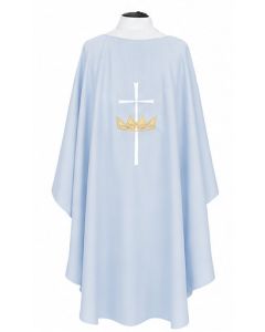 Chasuble Beau Veste Cross and Crown 100% Polyester BV842