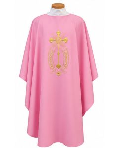 Kelly Green Chasuble with Monstrance and IHS. Beautiful, Lightweight. Beau Veste 846