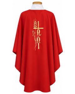 Chasuble with Alpha Omega, Cross and Wheat Beau Veste