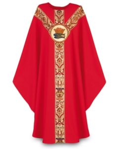 Gothic Chasuble with Loaves and Fish Emblem