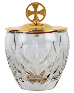 Ablution Cup K119 crystal bowl 24k gold plated cross