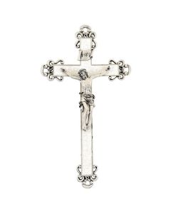 10" White Pearlized Crucifix
