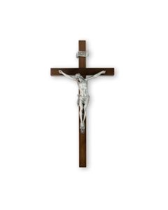 11" Walnut Cross with Pewter C