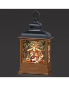 12.25"H Lighted Swirl Lantern