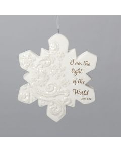 3.25"H Snowflake Ornament Porcelain