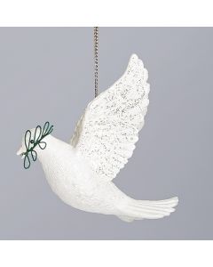 3"H Dove with Branch Ornament