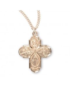 4 Way Medal 16 KT Gold>ST