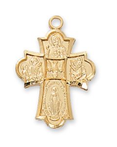 4 Way Medal G/Pewter