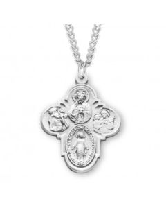 4 Way Medal ss 24" chain