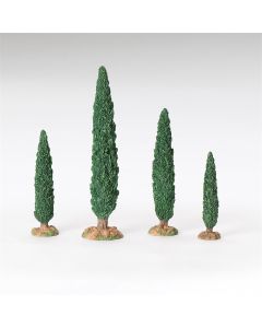 Cypress Tree 10" 4pc Fontanini