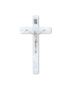 7" Pearlized White Cross