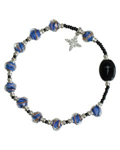Rosary Bracelet Blue Murano