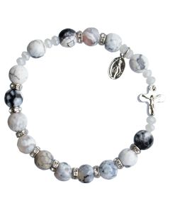 Rosary Bracelet Howlite 8mm